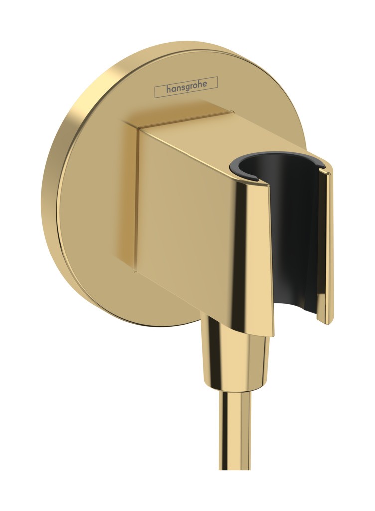 Hansgrohe FixFit S Wandanschluss mit Brausehalter Polished Gold Optic