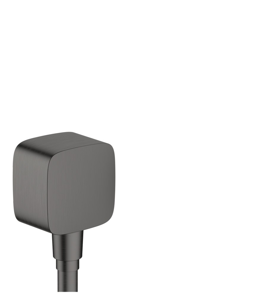 Hansgrohe FixFit Wandanschluss mit Rückflussverhinderer Brushed Black Chrome