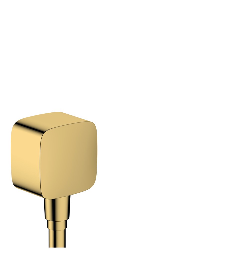 Hansgrohe FixFit Wandanschluss mit Rückflussverhinderer Polished Gold Optic
