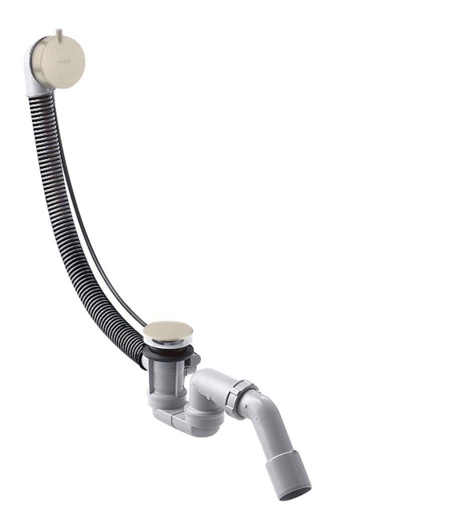 Hansgrohe Komplettset Ablauf- und Überlaufgarnitur für Normalwannen Brushed Nickel