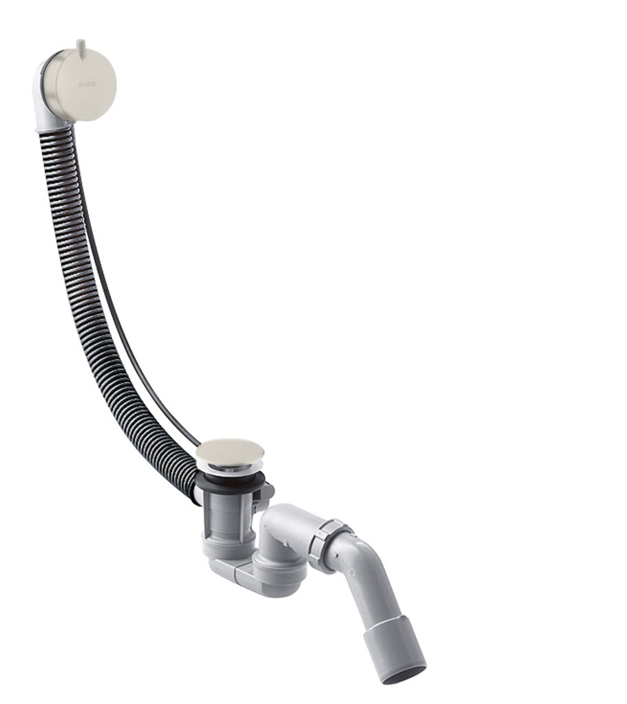 Hansgrohe Komplettset Ablauf- und Überlaufgarnitur für Normalwannen Edelstahl Optic