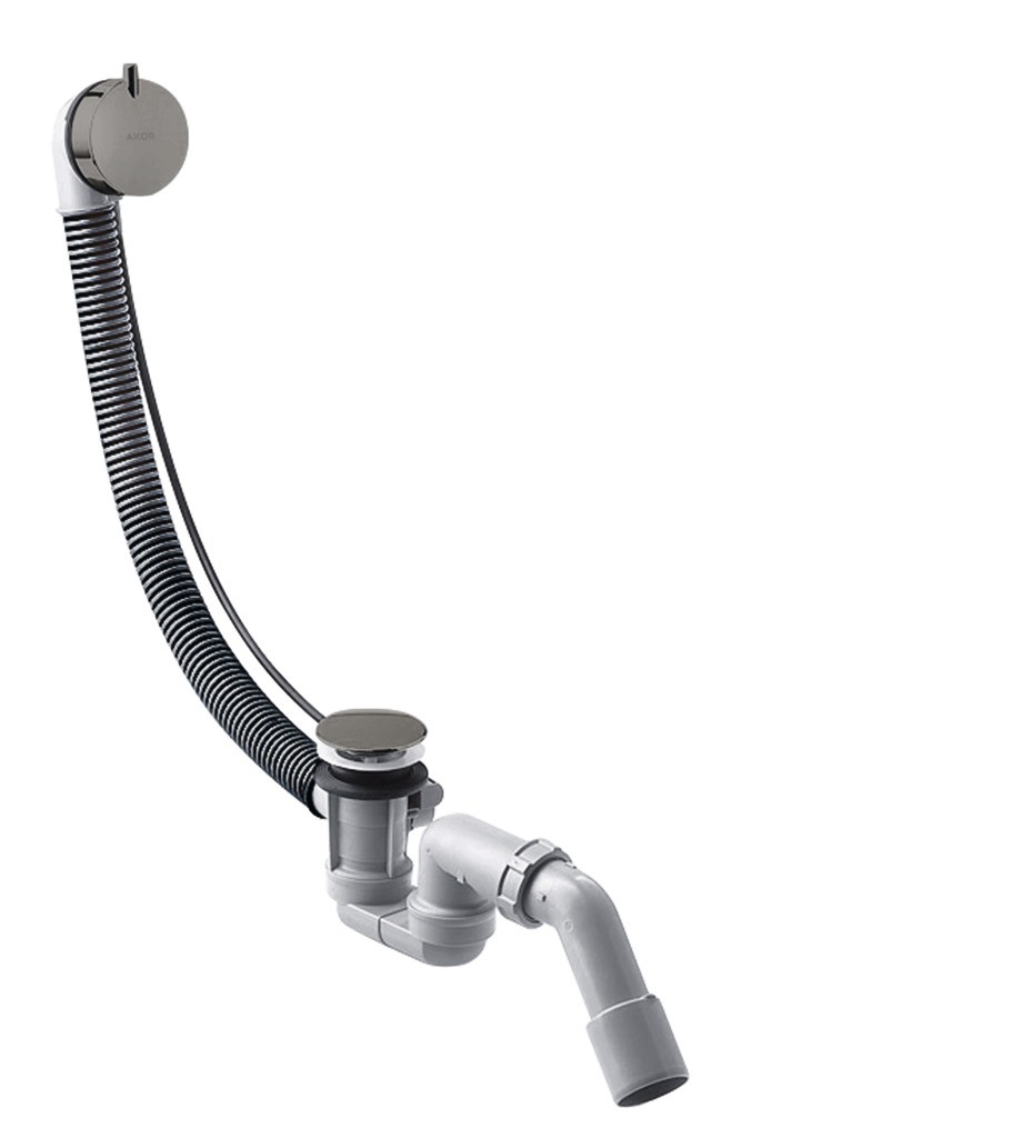 Hansgrohe Komplettset Ablauf- und Überlaufgarnitur für Normalwannen Polished Black Chrome