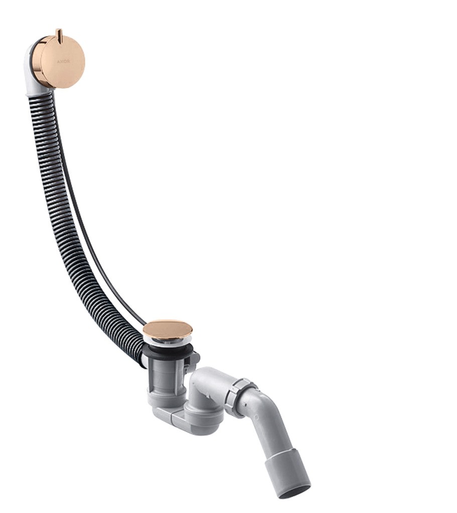 Hansgrohe Komplettset Ablauf- und Überlaufgarnitur für Normalwannen Polished Red Gold