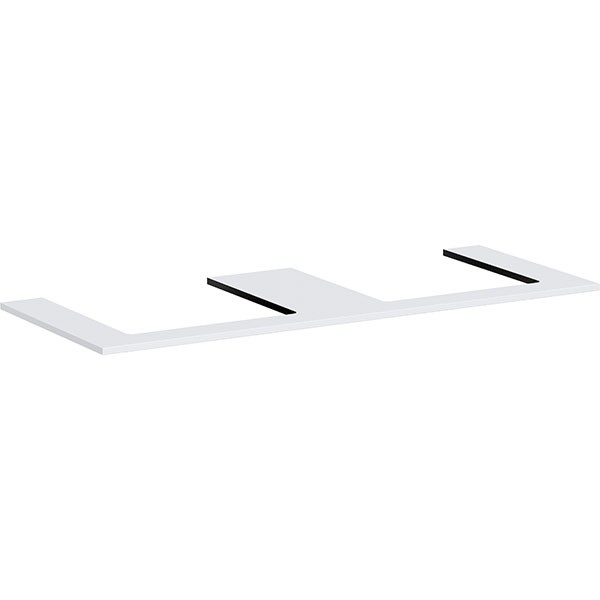 Hansgrohe Konsole Xilesa E 1375x550mm  m. 2 Ausschnitt f.Aufsatzwasch.ge MW
