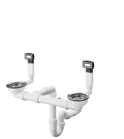Hansgrohe Manuelle Ab- und Überlaufgarnitur 370 x 370 D15-10 BSO