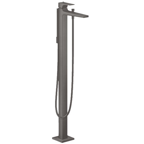 Hansgrohe Metropol Wannenmischer Brushed Black Fertigset zur Bodenmontage 