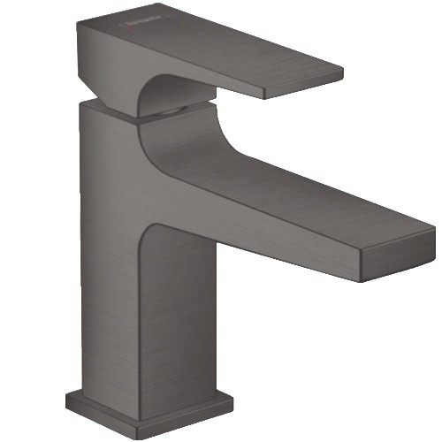 Hansgrohe Metropol Waschtischmischer 100 Brushed Black kurzer Auslauf mit Push-Open Ablaufg.