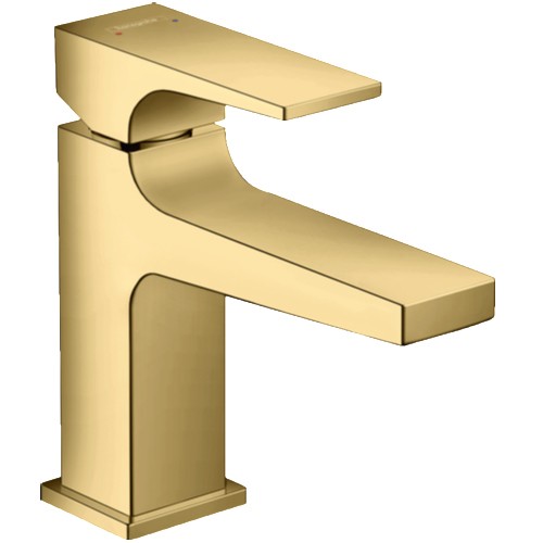 Hansgrohe Metropol Waschtischmischer 100 Polished Gold Optikkurzer Auslauf mit Push-Open Ablaufg.