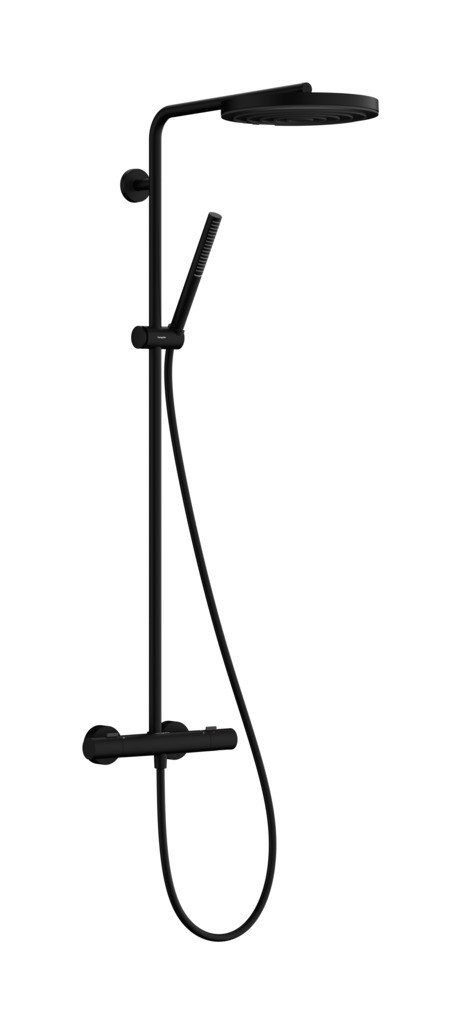Hansgrohe Pulsify S Puro Showerpipe 260 1jet EcoSmart mit Ecostat Fine Mattschwarz