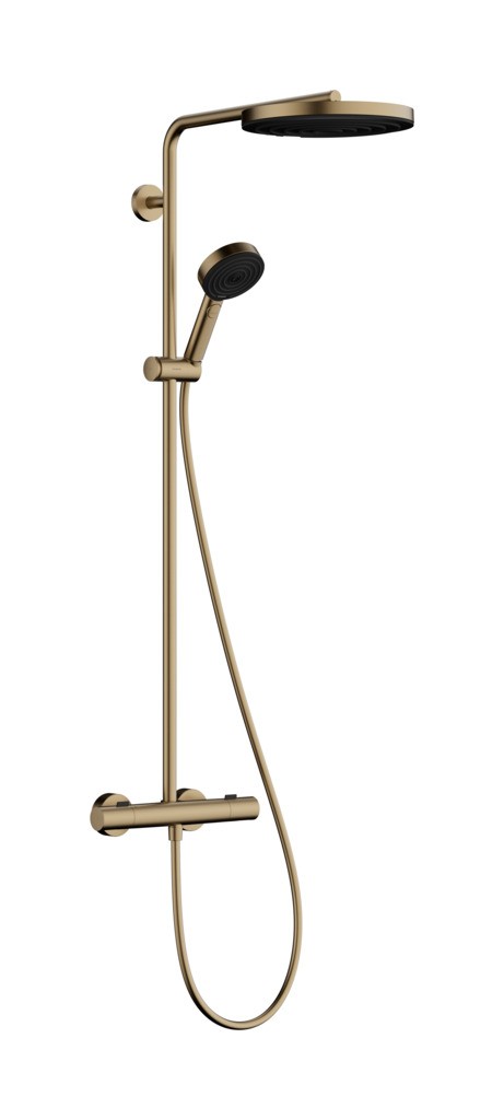 Hansgrohe Pulsify S Puro Showerpipe 260 1jet EcoSmart mit Ecostat Fine und Handbrause 3jet Brushed Bronze
