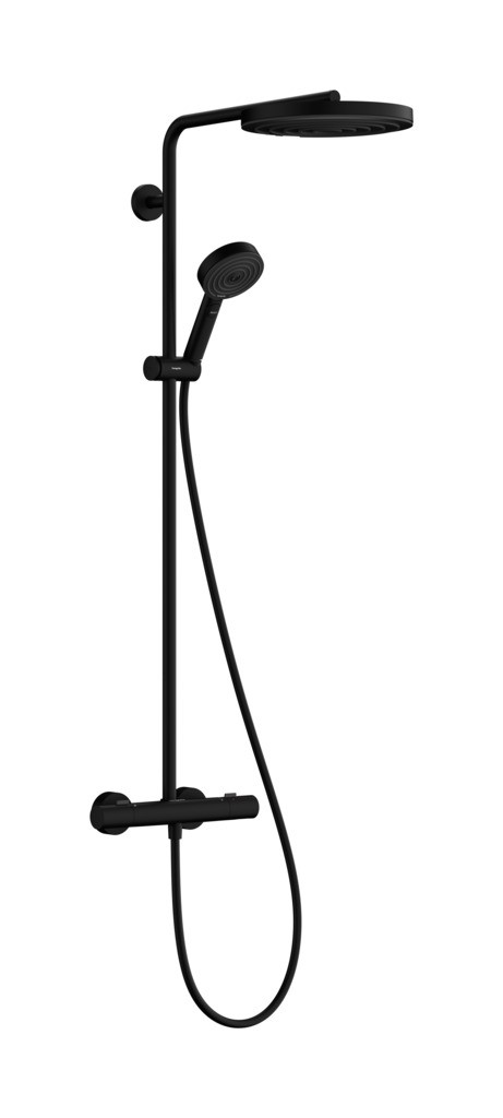 Hansgrohe Pulsify S Puro Showerpipe 260 1jet EcoSmart mit Ecostat Fine und Handbrause 3jet Mattschwarz