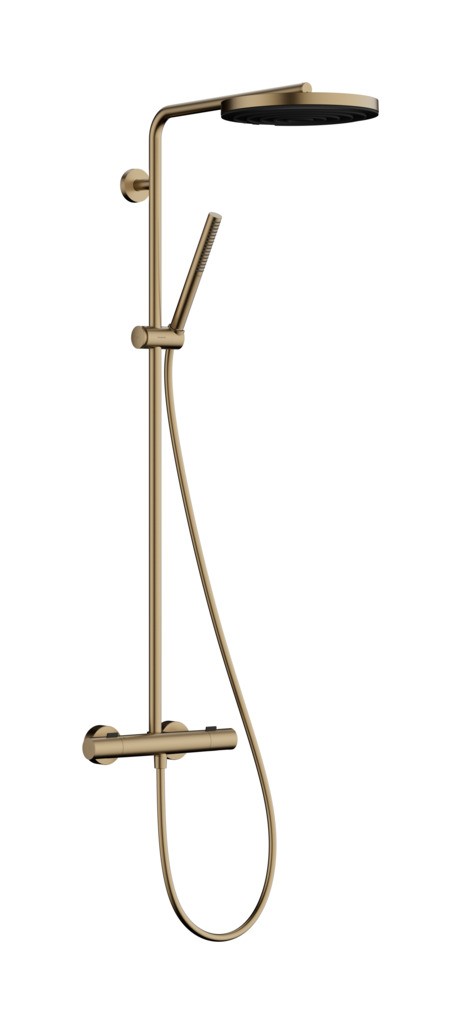 Hansgrohe Pulsify S Puro Showerpipe 260 1jet mit Ecostat Fine Brushed Bronze