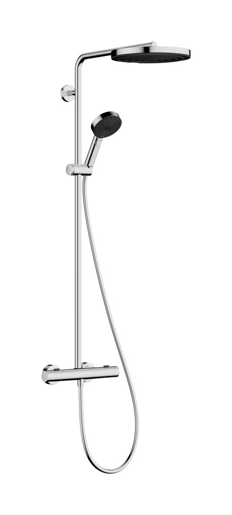 Hansgrohe Pulsify S Puro Showerpipe 260 1jet mit Ecostat Fine und Handbrause 3jet Chrom