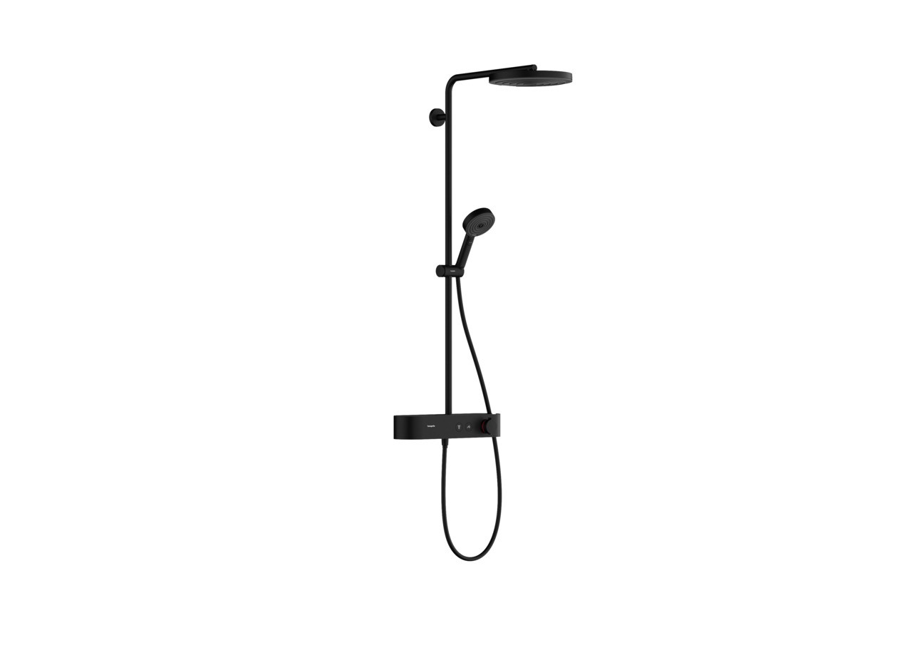 Hansgrohe Pulsify S Showerpipe 260 1jet EcoSmart mit ShowerTablet Select 400 Mattschwarz