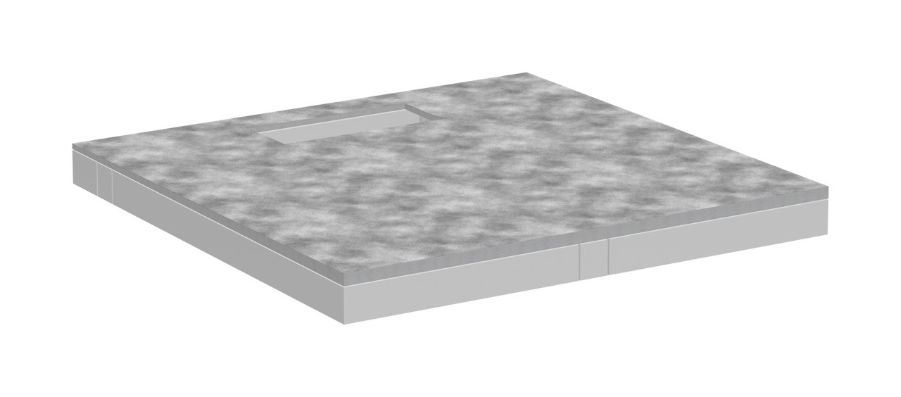 Hansgrohe RainDrain Board Befliesbares Duschelement 1000/1000 mit Installationsset 