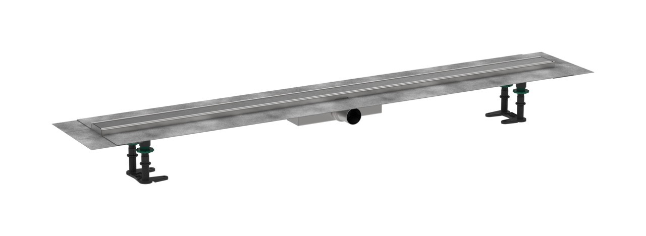 Hansgrohe RainDrain Compact Komplettset Duschrinne 1200 für flache Installation Edelstahl gebürstet