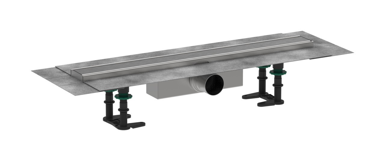 Hansgrohe RainDrain Compact Komplettset Duschrinne 600 für Standardinstallation Edelstahl gebürstet