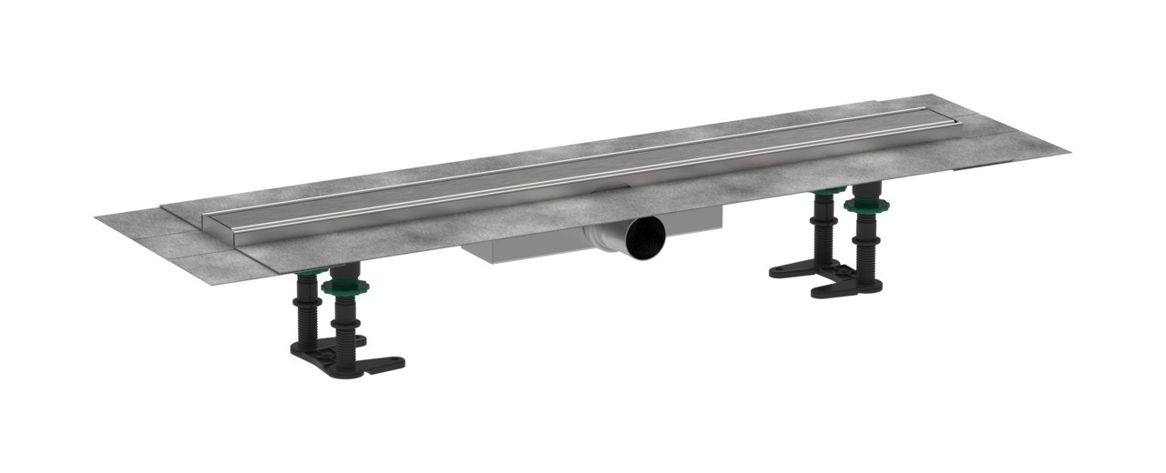 Hansgrohe RainDrain Compact Komplettset Duschrinne 700 für flache Installation Edelstahl gebürstet