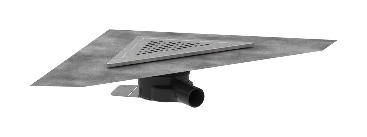 Hansgrohe RainDrain Corner Komplettset Punktablauf 240/240 Edelstahl gebürstet