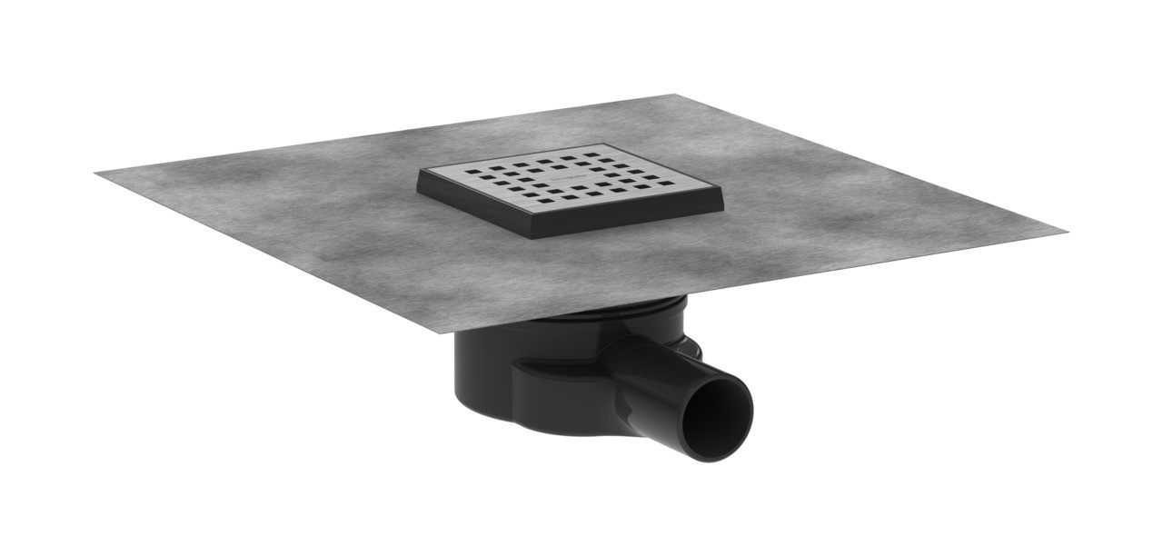 Hansgrohe RainDrain Point Komplettset Punktablauf 100/100 Edelstahl gebürstet