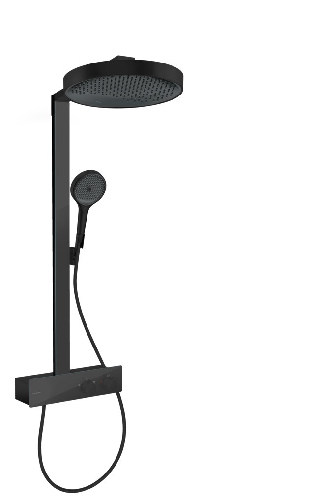 Hansgrohe Rainfinity Showerpipe 360 1jet mit ShowerTablet 350 Mattschwarz