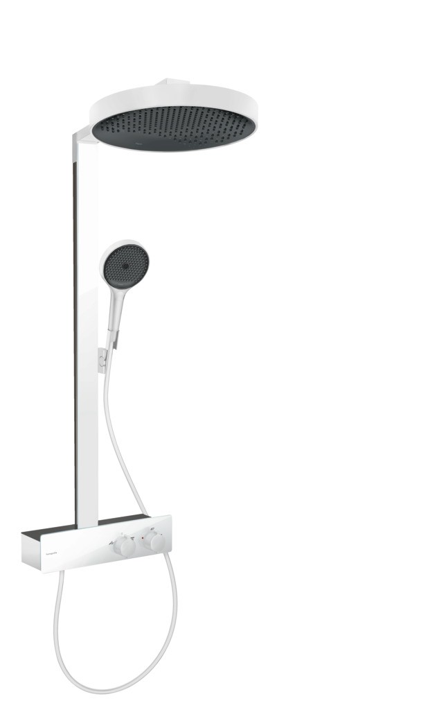 Hansgrohe Rainfinity Showerpipe 360 1jet mit ShowerTablet 350 Mattweiß