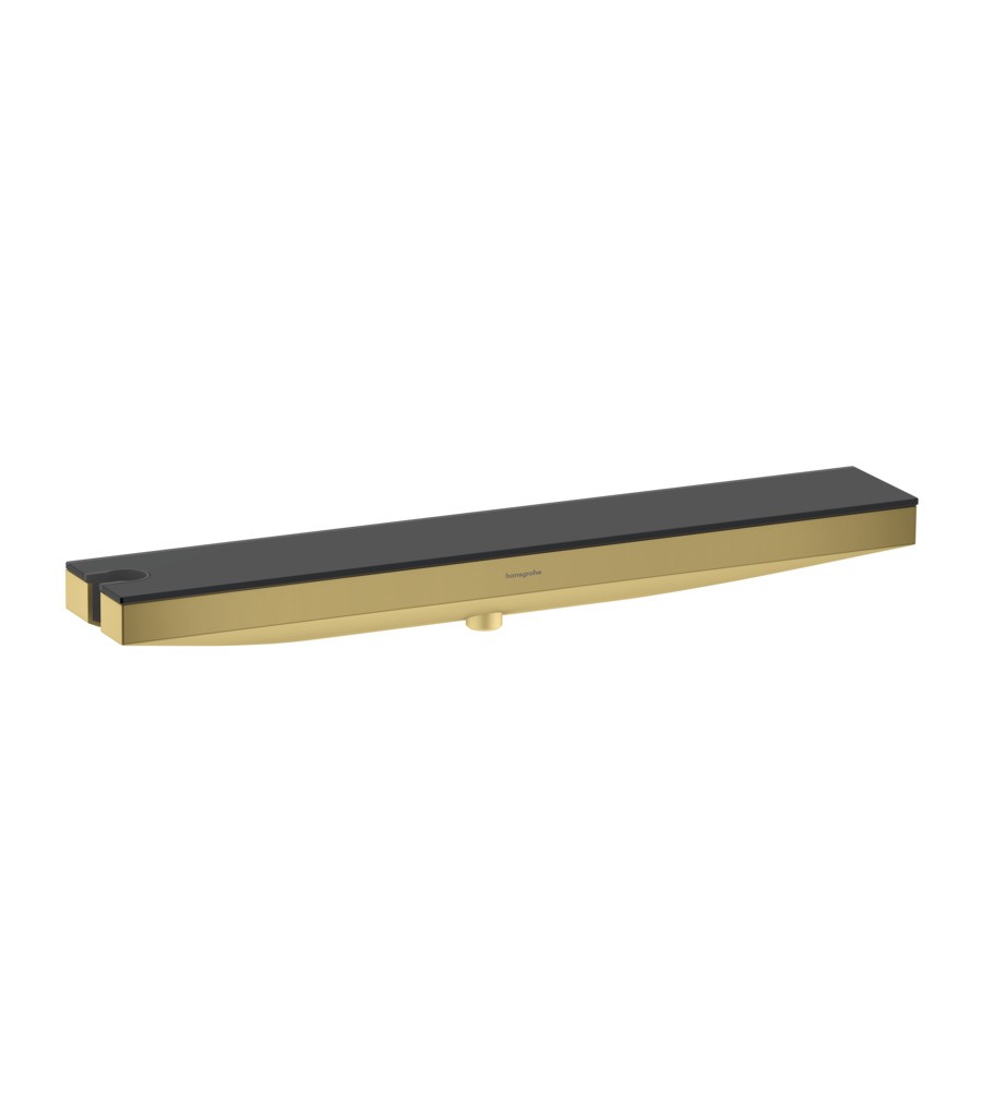 Hansgrohe Rainfinity Wandanschluss Porter 500 mit Brausehalter und Duschablage links Polished Gold Optic