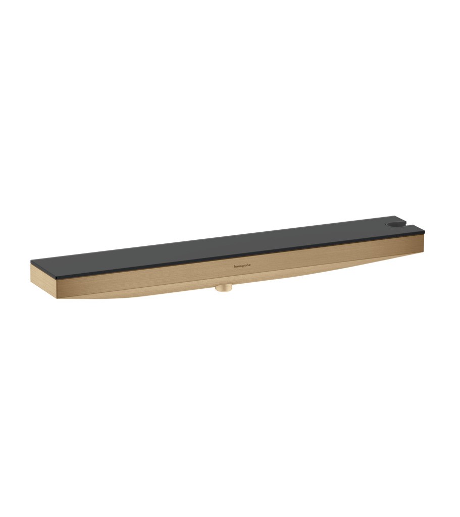Hansgrohe Rainfinity Wandanschluss Porter 500 mit Brausehalter und Duschablage rechts Brushed Bronze
