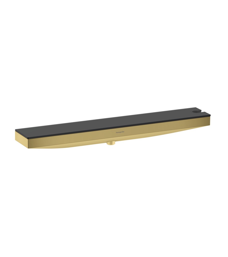 Hansgrohe Rainfinity Wandanschluss Porter 500 mit Brausehalter und Duschablage rechts Polished Gold Optic