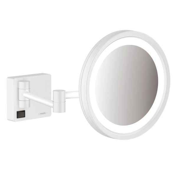 HG Rasierspiegel AddStoris mattweiss mit LED Licht