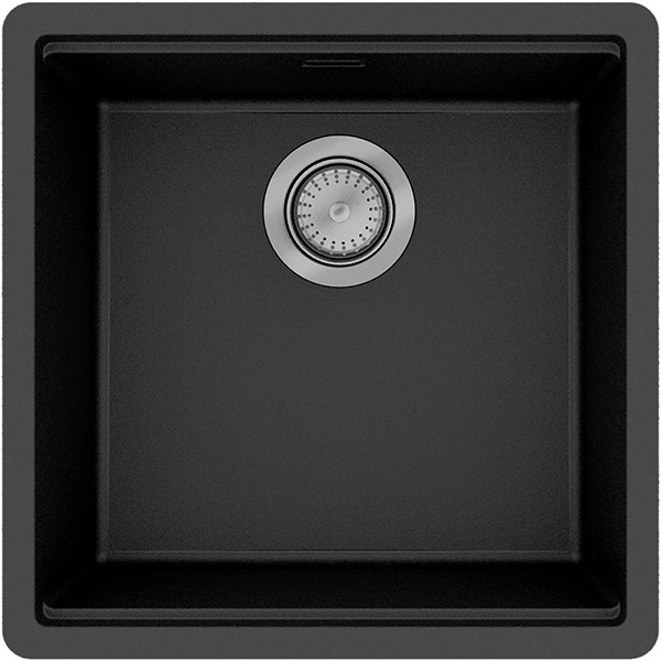 Hansgrohe S53 S530-F400 Einbauspüle 400 mit manueller Ablaufgarnitur Graphitschwarz