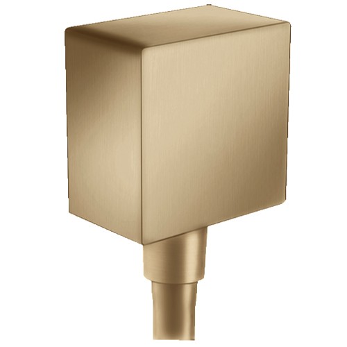 Hansgrohe Schlauchanschluss DN15 Fixfit Square mit Rückflussverhinderer Brushed Bronze