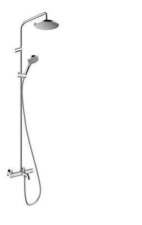 Hansgrohe Showerpipe 200 1jet Vernis Blend EcoSmart chrom mit Wannenthermostat