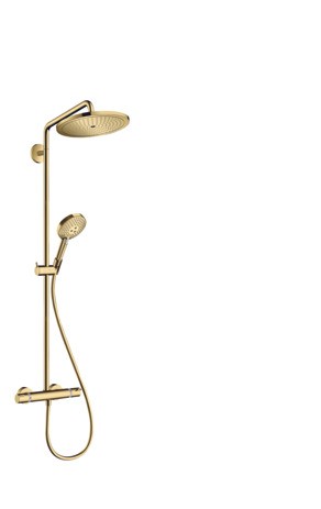 Hansgrohe Showerpipe Croma Select S 280 EcoSmart mit Raindance Handbrause polished gold