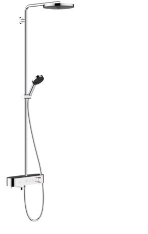 HG Showerpipe Pulsify 260 1jet EcoSmart mit Wannenthermostat Aufputz chrom