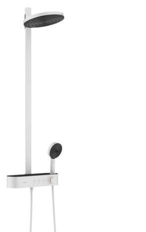 HG Showerpipe Pulsify 260 2jet EcoSmart mit Brausethermostat Aufputz mattweiss