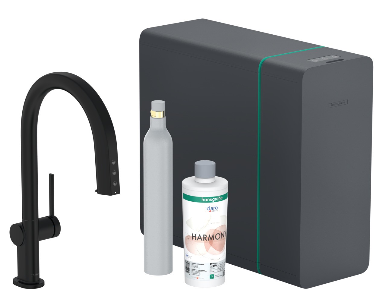 Hansgrohe SodaSystem 210  Aqittura M91 1jet Starter Set mattschwarz
