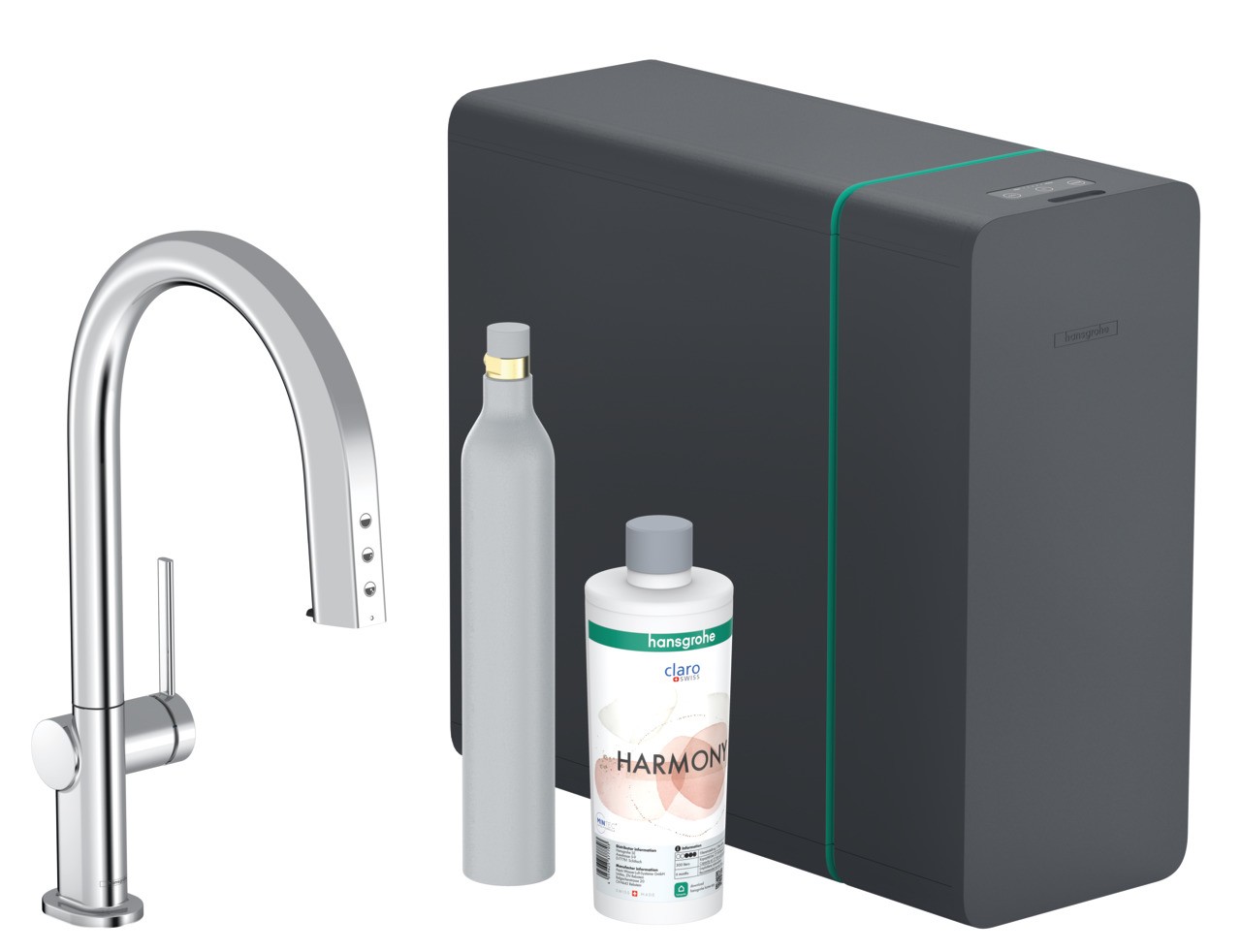 Hansgrohe SodaSystem 210 Aqittura M91 Ausziehauslauf 1j sBox Starter Set chrom