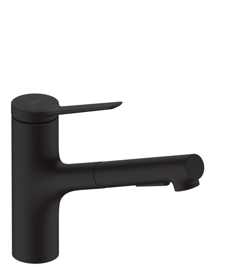 Hansgrohe Spültischmischer 150 Zesis M33 Ausziehbrause 2jet mattschwarz