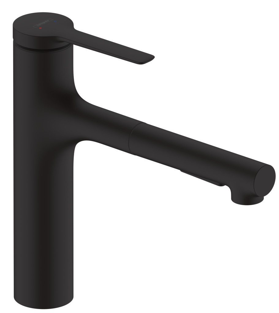 Hansgrohe Spültischmischer 160 Zesis M33 Ausziehbrause 2jet mattschwarz