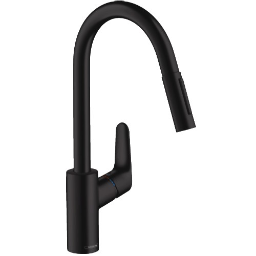 Hansgrohe Spültischmischer 240 Focus mattschwarz mit Ausziehbrause