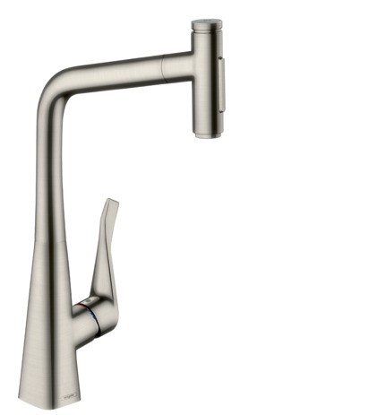 Hansgrohe Spültischmischer 320 Metris Select M71 Ausziehbrause 2jet edelstahl-optik