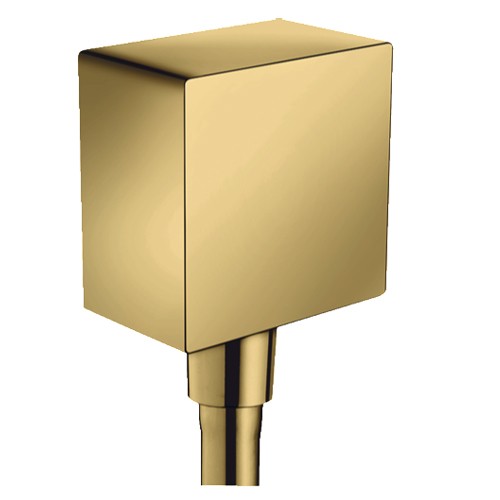Hansgrohe Talis E Schlauchanschluss DN15 Fixfit Square mit Rückflussverhinderer Polished Gold Optik
