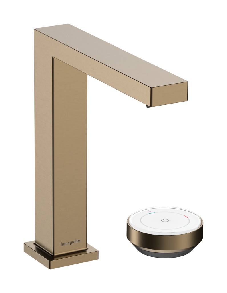Hansgrohe Tecturis E 2-Loch Waschtischmischer 150 CoolStart EcoSmart+ mit Ablaufgarnitur Brushed Bronze