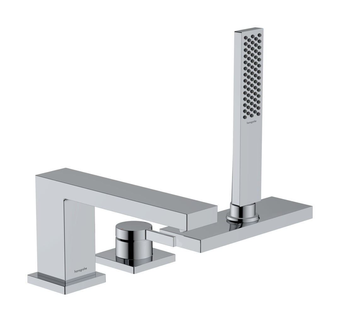 Hansgrohe Tecturis E 3-Loch Einhebel-Wannenrandmischer mit sBox Chrom