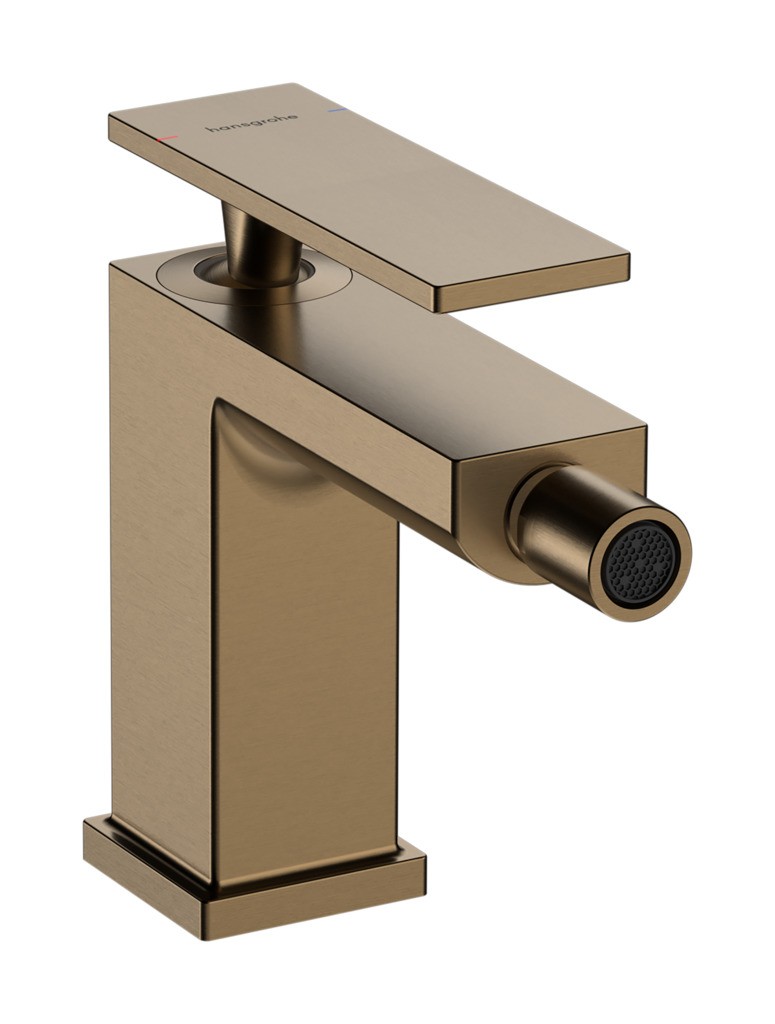 Hansgrohe Tecturis E Einhebel-Bidetmischer mit Zugstangen-Ablaufgarnitur Brushed Bronze