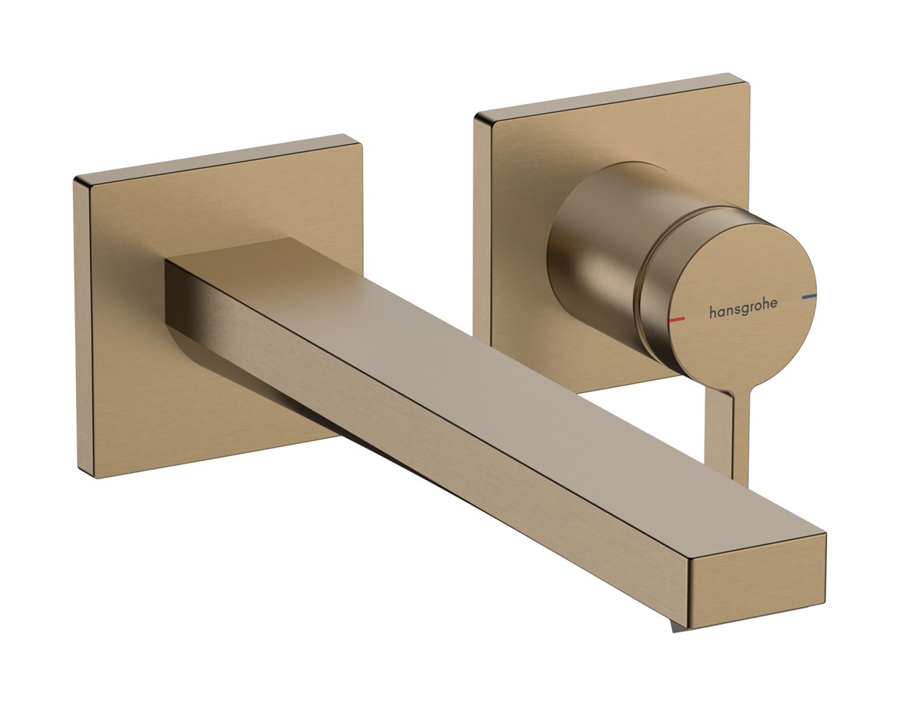 Hansgrohe Tecturis E Einhebel-Waschtischmischer Unterputz für Wandmontage EcoSmart+ mit Auslauf 22,5 cm Brushed Bronze
