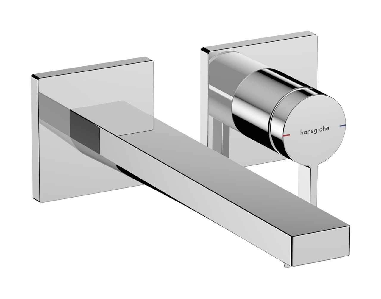 Hansgrohe Tecturis E Einhebel-Waschtischmischer Unterputz für Wandmontage EcoSmart+ mit Auslauf 22,5 cm Chrom