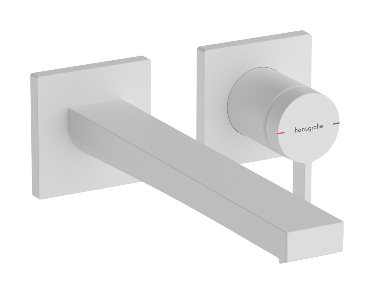Hansgrohe Tecturis E Einhebel-Waschtischmischer Unterputz für Wandmontage EcoSmart+ mit Auslauf 22,5 cm Mattweiß