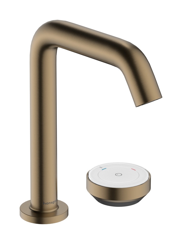 Hansgrohe Tecturis S 2-Loch Waschtischmischer 150 CoolStart mit Ablaufgarnitur Brushed Bronze